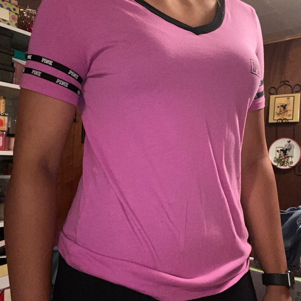 Pink Victoria’s Secret t-shirt